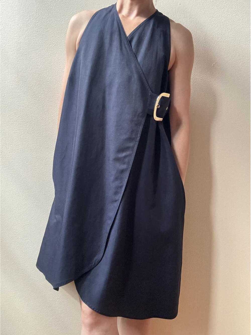 Stella McCartney Navy Sleveless Wrap Dress